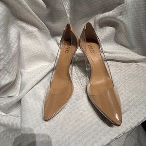 Woman’s INC Tan/Clear Heels